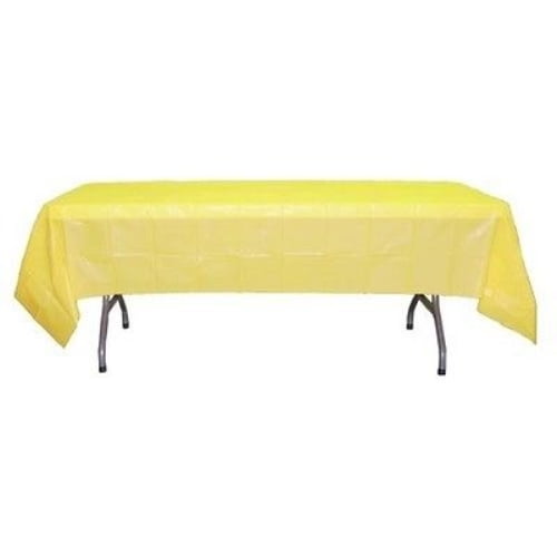 Exquisite Light Yellow Rectangle Tablecloth 54” X 108” Disposable