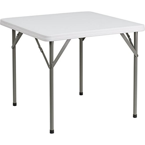 Flash Furniture 34'' Square Granite White Plastic Folding Table