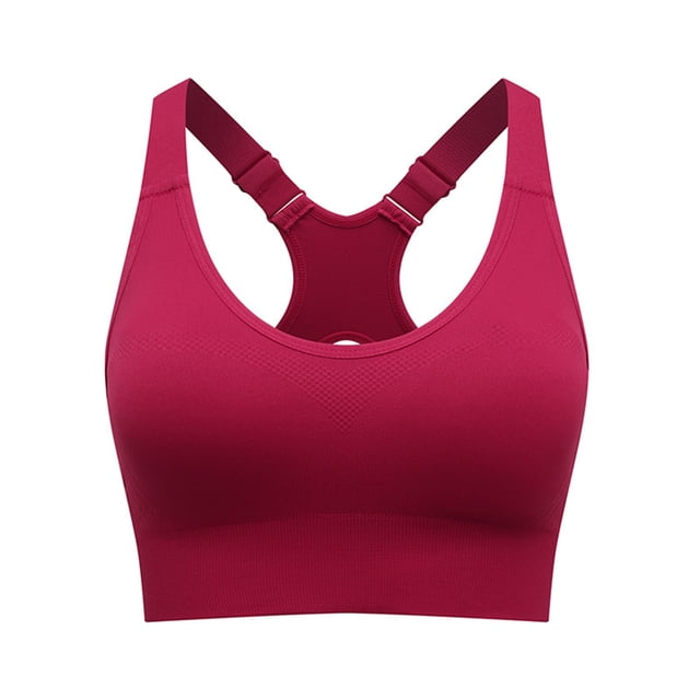Brasieres de Mujer Sujetador Deportivo de Talla Grande para Mujer, con Tirantes Ajustables En La Parte Delantera, sin Aros, para Entrenamiento, Yoga, Running y Atletismo. Grande