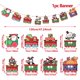 thumbnail image 3 of Merry Christmas Holiday Party Garland Banner Hanging Ornaments New Year Paper Flag Banners Santa Claus Snowman Xmas Tree Decor, 3 of 5