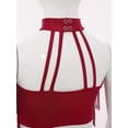 thumbnail image 6 of vastwit Kids Girls Latin Dance Tassel Shirt Sleeveless Layered Fringe Crop Top Samba Tango Ballroom Dancewear Burgundy 10, 6 of 7