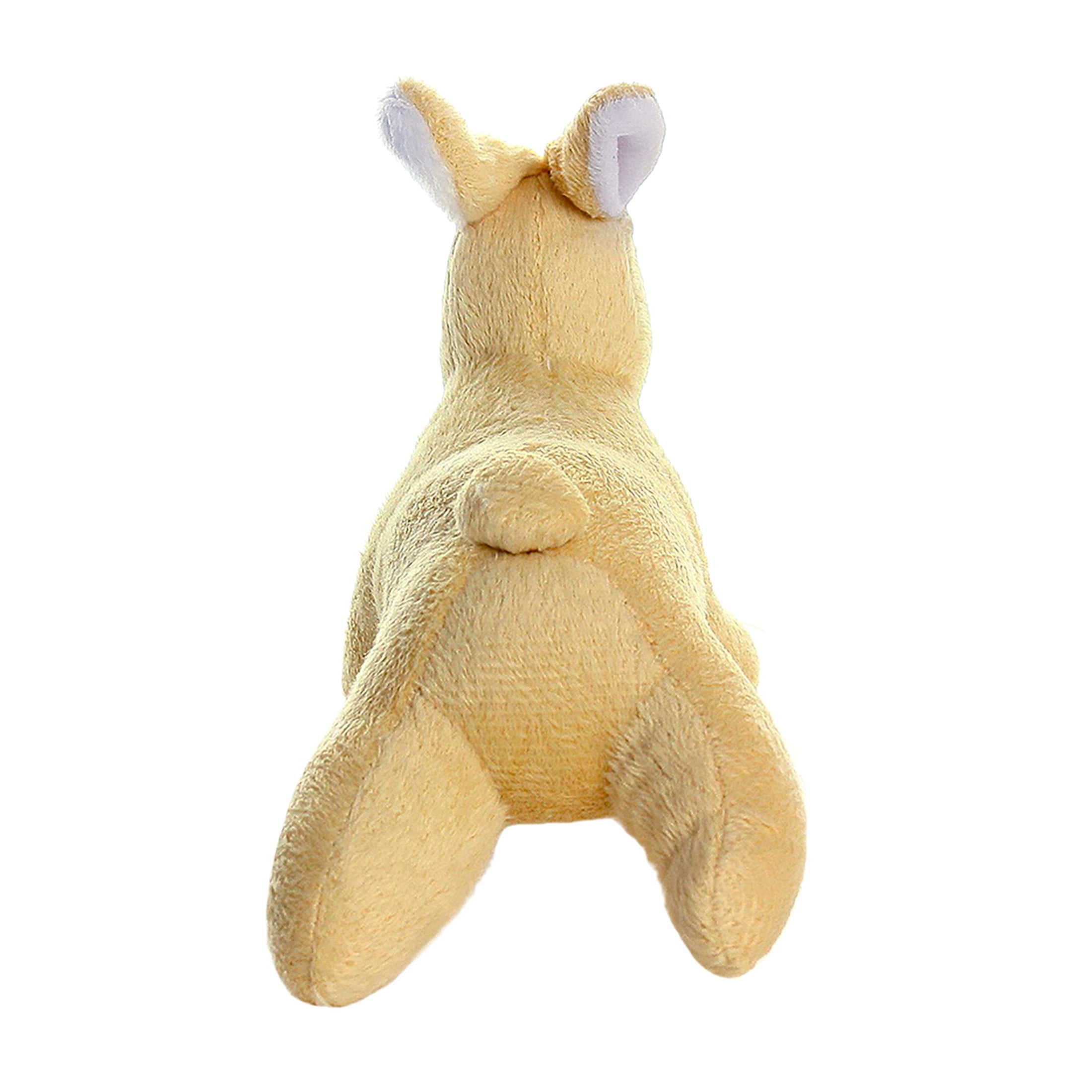 Mighty Jr Nature Rabbit Brown Durable Plush Squeaky Dog Toy, 2 pack