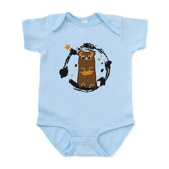 CafePress - Gamer Bear Body Suit - Baby Light Bodysuit, Size Newborn - 24 Months