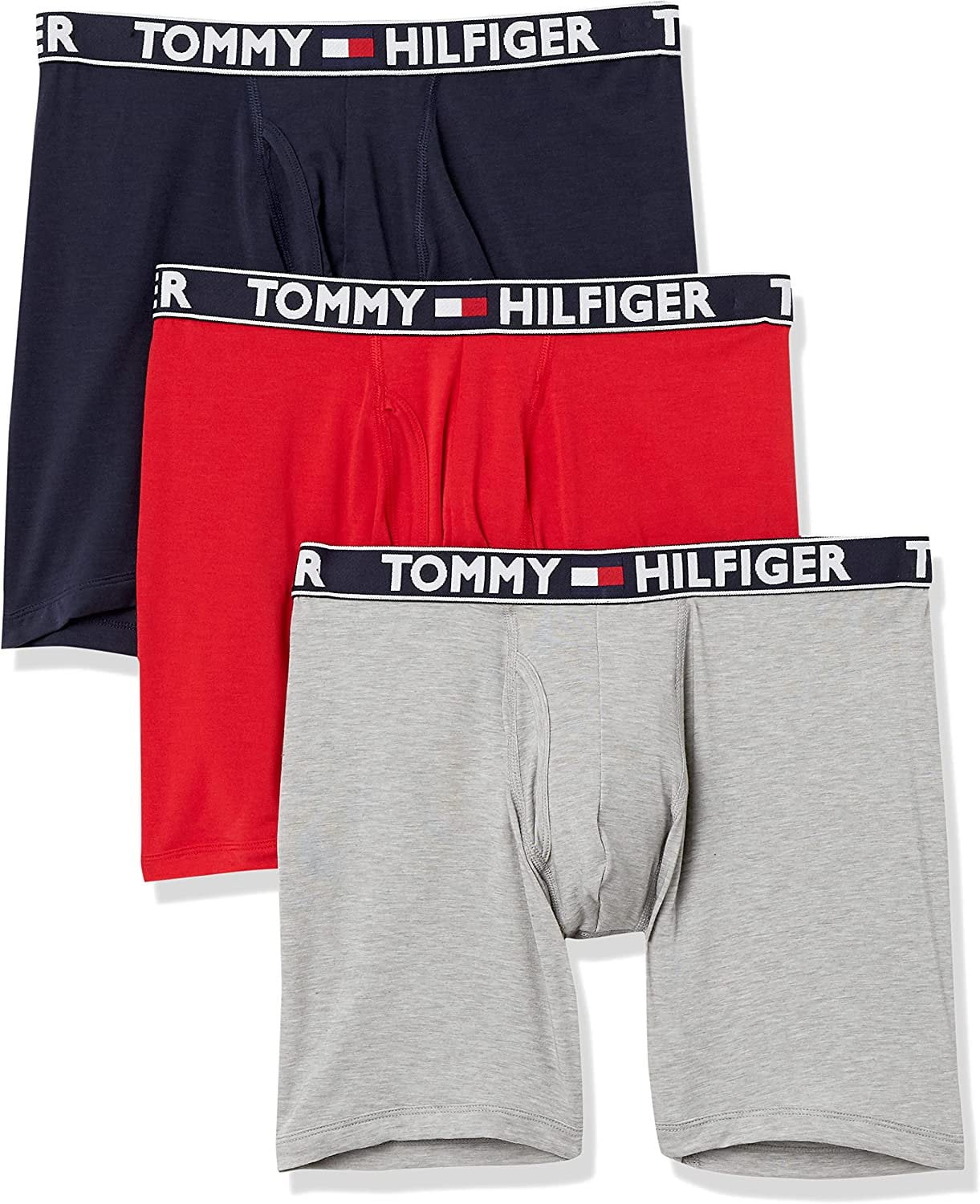Tommy Hilfiger Men's Underwear 3 Pack Comfort 2.0 Boxer Brief, Mahogany ...
