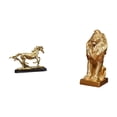 thumbnail image 1 of Escultura De León Y Caballo Majestuoso, Figura Coleccionable, Adorno Artístico Para Escritorio, Sala De Estar, Oficina, Hogar, Estantería, Librería, Regalo De Cumpleaños, 1 of 8