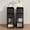 Z01-Black, variant on Fluted Narrow Nightstand Set of 2, Small 2 Drawer Nightstand, Skinny End Table, Mid Century Modern Night Stand for Living Room, Bedroom, Walnut