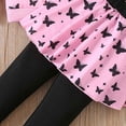 thumbnail image 5 of yboeqw Toddler Girl Clothes Girls Fall Outfits Clothing Winter Long Sleeves Ruffle Hems Top Legging Set 2-8T,Size 4-5 Years, 5 of 6