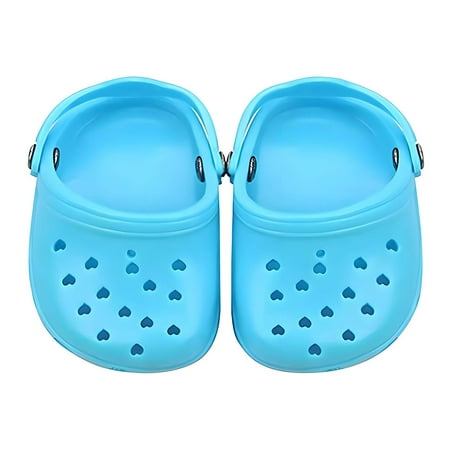 TELOLY Dog Crocs Breathable Holes Puppy Shoes Non-Slip Soles Soft and Comfy Dog Boots for Small Dogs Blue 2.7*1.5*1.5Inch
