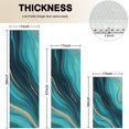 thumbnail image 4 of Teal Marble Gold Wave Pattern Kitchen Rugs Sets Of 3,Kitchen Runner Rugs Non Skid Washable,Decorative Kitchen Floor Mats for Kitchen,Sink,Laundry,17"x30"+ 17"x47" + 17"x59", 4 of 6