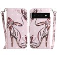 thumbnail image 2 of Case for Google Pixel 6 Pro 5G Cover Magnetic 3D Pattern Wallet Flip Case With Strap - High heel, 2 of 5