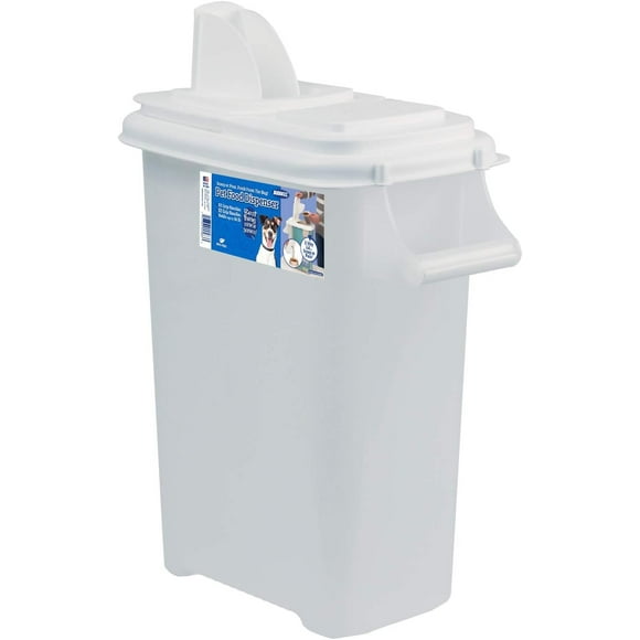 Buddeez 08301W 16-Quart Pouring Dispenser for Pet Food and Bird Seed, Large