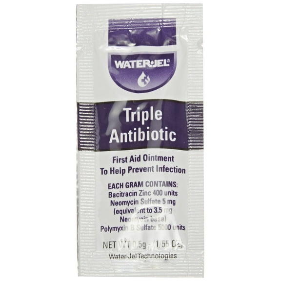Water-Jel 2120 Bacitracin Zinc Triple Antibiotic Ointment, 0.5gm Packet (Pack of 144)