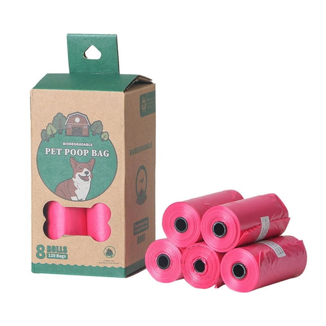 Solid Color Garbage Collection Bag For Biodegradable Cleaning Of Dog Feces Disposable Thick Dog Toilet Bag Biodegradable Pet Garbage Bag Dog Accessories For Car