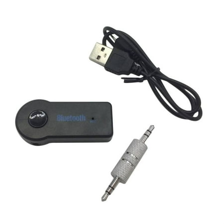 bl uetooth V3.0 wi reless Stereo Audio Music Receiver 3.5mm han dsfree Car AUX