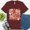 Maroon, variant on Sweet Summer Time Shirt | Strawberry Daisy Gingham Retro Graphic Tee , Maroon, L