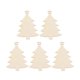 thumbnail image 2 of Unique Hanging Ornament Wood Christmas Tree Party Decoration Artistic Design for Home Beige 8.7x6.4cm 50Pcs, 2 of 4