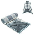 thumbnail image 2 of Fleece Wheelchair Shawl, Adult Size 80*130CM, Plaid Pattern, Warm and Cozy, Ideal for Camping and Travel, 2 of 5