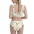 thumbnail image 3 of Daiia Sushi and Rolls printed 2 piece Swimsuit Bikinis for Women High Waisted Racerback Bathing Suits Summer Tummy Control Scoop Neck Swimwear-Small, 3 of 8