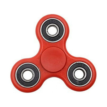 BOGO FREE! Tri Spinner FS01-R Red Fidget Focus Finger Spin Stress Hand Desk Toy