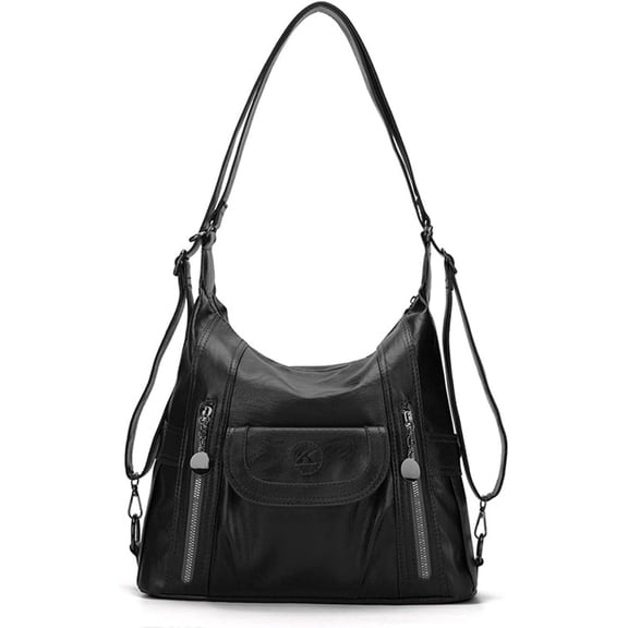MMYGU Women Handbag Soft PU Leather Shoulder Bag Ladies Backpack Daypack Fashion Elegant Top-handle Large Capacity Tote Bag