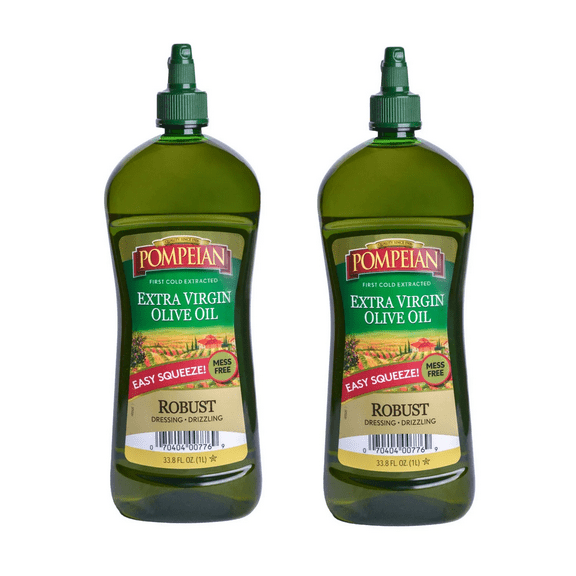 2 PACK | Pompeian Robust Squeeze Extra Virgin Olive Oil, 33.8 oz.