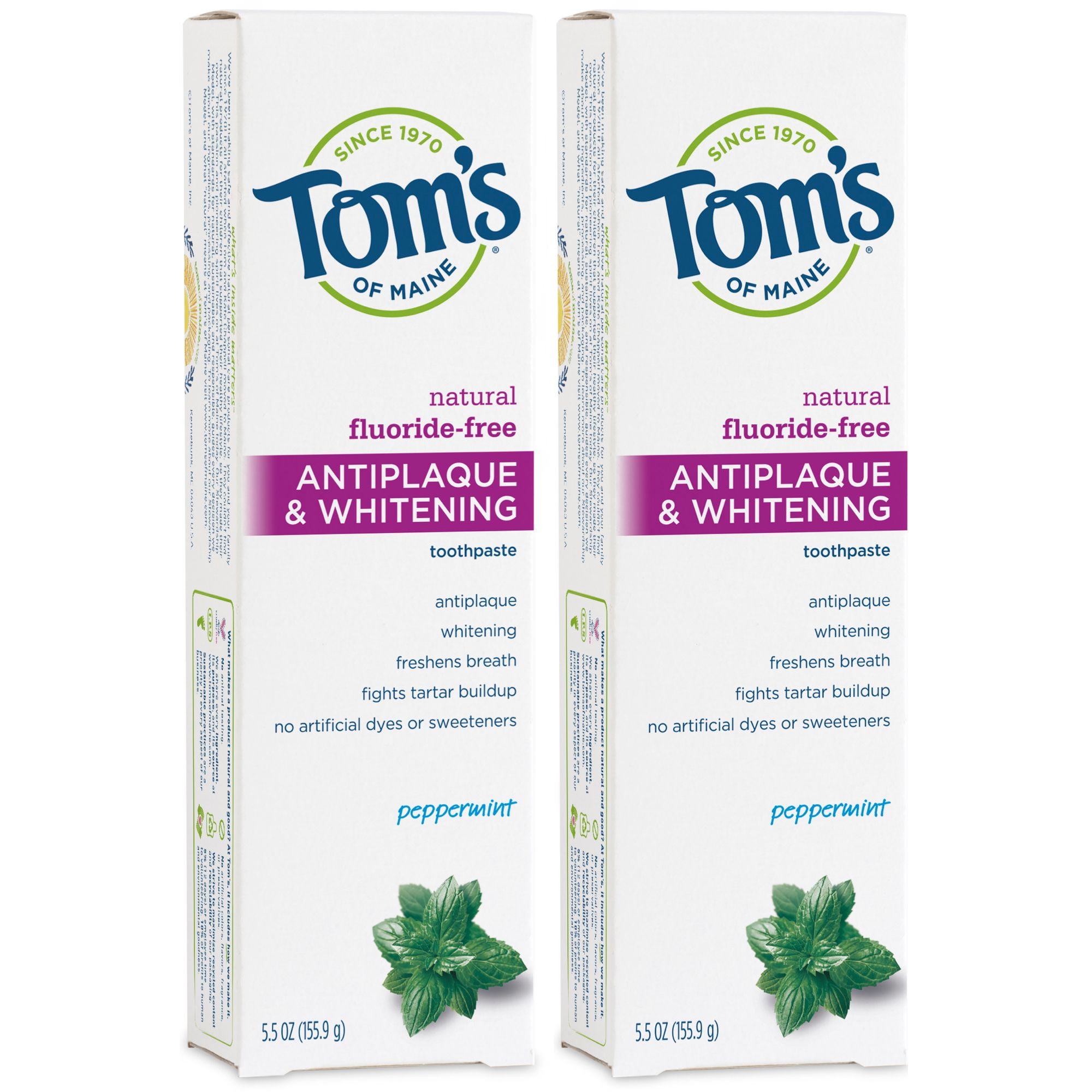 Tom's of Maine Antiplaque & Whitening FluorideFree Natural Toothpaste