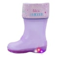 thumbnail image 2 of Bota Lluvia Para Niña Bubble Gummers® Unicornio Con Luces lila 21, 2 of 7