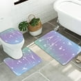 thumbnail image 6 of InsCrazy Bathroom Rugs Sets 3 Piece Bathroom Super Absorbent Floor Mat Three Piece Bathroom Non-slip Mat U-shaped Floor Mat Toilet Seat Mat Bath Decor, 6 of 7