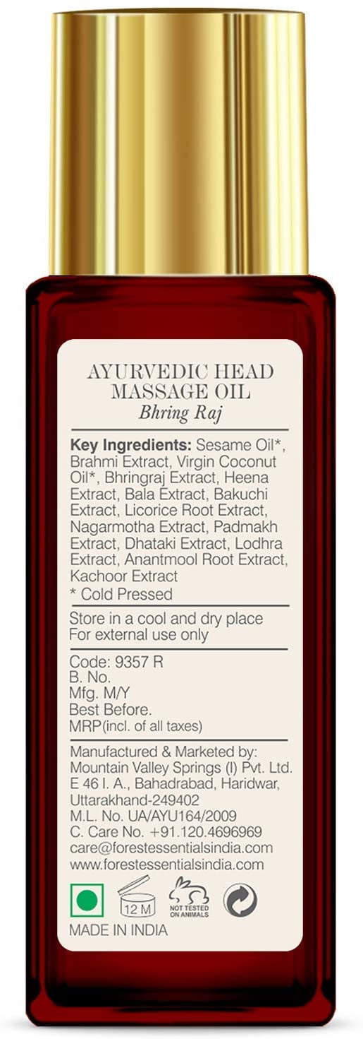 Forest Essentials Ayurvedic Herb Enriched Head Massage Oil, Bhringraj, 50ml  