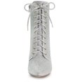 thumbnail image 3 of Unique Bargains Women's Pointy Toe Block Heel Glitter Ankle Boots, 3 of 7