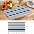 thumbnail image 6 of Navy Blue Gray Striped Placemats Set of 4 Farmhouse Stripes Modern Abstract Art Place Mats Indoor Wipeable Table Mats Washable Dining Table Placemats for Kitchen Holiday Party Home Decor 13x19 Inch, 6 of 9