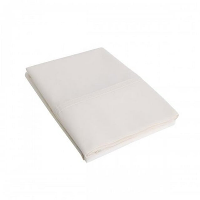 Luxor Treasures P300SDPC SLIV 300 Standard Pillow Cases, Percale Solid Patterned - Ivory