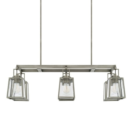 

Capital Lighting 825561-447 Kenner 6 Light 40 Wide Linear Chandelier - Nickel