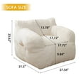 thumbnail image 3 of GOODONE Bean Bag Chairs for Teen,Big Comfy Chair Sofa for Bedroom Living Room, Large Lazy Bean Bag Chair with Pocket Armrests for Gaming, Reading,Beige,M, 3 of 8