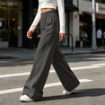 thumbnail image 5 of Ashirexll Wide Leg Sweatpants Women Solid High Waist Elastic Wide Leg Sport Flowy Active Pocket Sweatpants for Daily Wear, 5 of 7