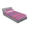 thumbnail image 3 of Tribal Bedding Set with Sheet & Covers, Geometric Pattern with Motifs and Ombre Backdrop Primitive Culture Doodle Art, Printed Bedroom Decor 2 Shams, 4 Sizes, Multicolor, by Ambesonne, 3 of 3