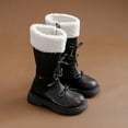 thumbnail image 2 of Quealent Girls Knee High Boots Winter Warm Riding Boots with Side Zipper Fashion School Shoes Comfortable Tall Boots Black for Size 12.5, 2 of 9