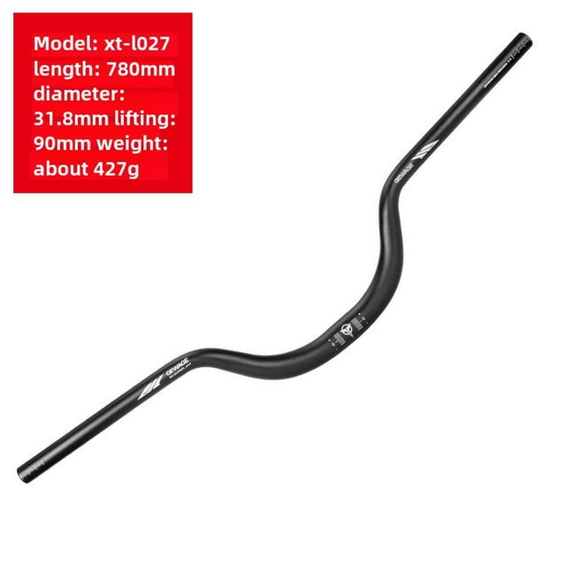 GEWAGE Aluminum Alloy MTB Riser Handlebar, 31.8mm Diameter, Ergonomic Design for Comfortable Grip, Extended Length for Versatile Riding Styles, Lightweight & Durable Construction, Easy Installation