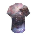 thumbnail image 3 of Fesfesfes Womens Shirts Women's Fashion Casual Print Astral V-neck Short Sleeve T-shirt Yoga Top XL(US:10), 3 of 5