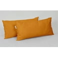 thumbnail image 3 of Vargottam Indoor/Outdoor Polyester Fabric Lumbar Pillow With Insert, All-Weather Waterproof Decorative Throw Pillow for Patio Furniture-Set of 2 - Mustard Yellow, 3 of 7