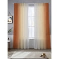 thumbnail image 5 of Sheer Curtains 96 Inches Long, Burnt Orange Ombre Light Filtering Window Curtains for Living Room, Modern Grey Gradient Farmhouse Art Rod Pocket Voile Sheer Curtain Drapes, 52"W x 96"L, 2 Panels, 5 of 8