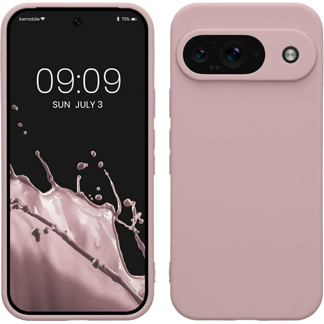 MISSUNNY Étui Compatible avec Google Pixel 9 - Étui de Téléphone Mince en TPU Protectrice - Fini Mat Doux - Lilas Nude