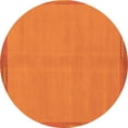 thumbnail image 1 of Ahgly Company Indoor Round Abstract Orange Modern Area Rugs, 4' Round, 1 of 4