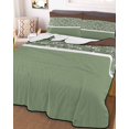 thumbnail image 3 of Quilts Twin XL Size, Sage Green Brown Flowers Soft Comforter Bedding Set for Bed, Classic Botanical Art Elegant Lightweight Quilted Bedspread with Pillow Cover(2 Pieces) for All Season, 68x98 Inch, 3 of 6