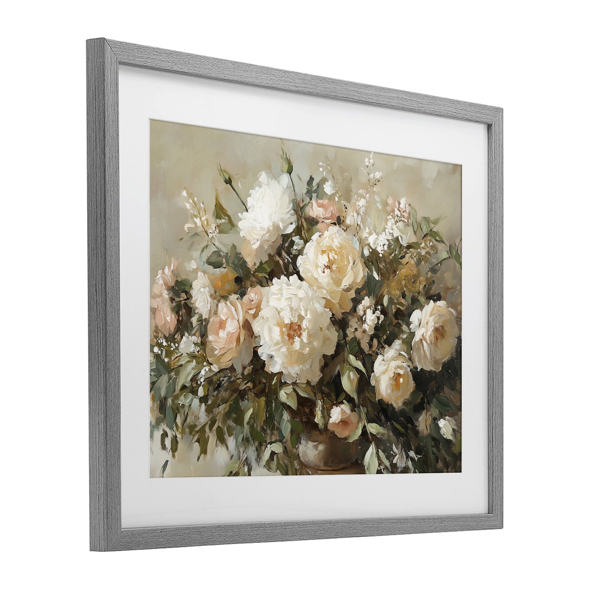 Stupell Industries Secret Garden Arrangement Gray Framed Print Under Glass, design by Heidi Kuntz