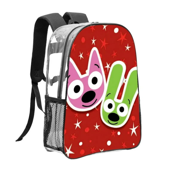Hoops And Yoyo Pattern Transparent Backpack Lightweight And fashionable Showcasing Personality And Leading The Trend