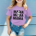 thumbnail image 2 of T-Shirts d'Été pour Filles, Imprimé Lettres, Manches Courtes, Basiques, Col Rond, Sport, Taille 3-4T, 2 of 4