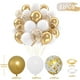 thumbnail image 4 of Set de globos Patimate blancos y dorados, 50 unidades, 30 cm, 4 of 8