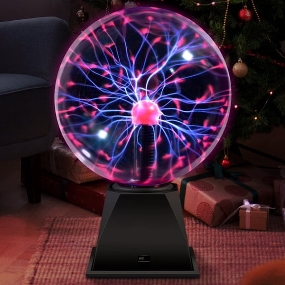 True 6 inch Plasma Ball Lamp Science Gift Touch & Sound Sensitive Plasma Globe Extra Large Lightning Ball Lamp Novelty Halloween Decoration Christmas Gift