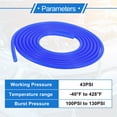 thumbnail image 4 of Unique Bargains 1 Pcs Silicone Vacuum Tubing Hose 15Ft 1/8" 3mm ID 2mm Thickness Automotive Vacuum Line High Temperature Blue 130PSI Max Pressure, 4 of 8